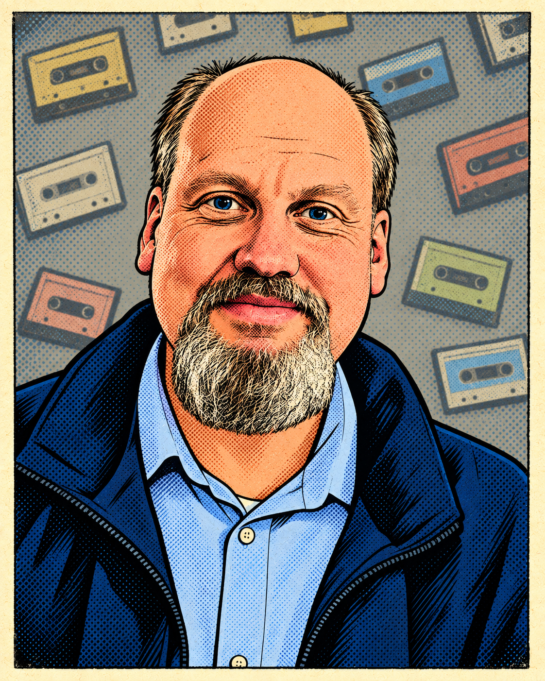 Comic-book portrait of Karl-Martin Skontorp